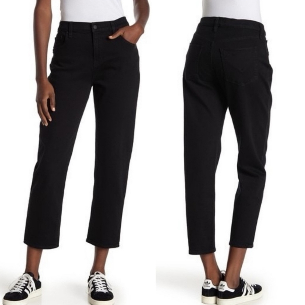 HUDSON Jessi Relaxed Cropped Boyfriend Vega Black Jeans Size 26 NWT